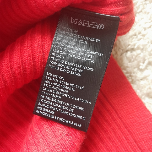 Ett Twa Anthropologie red wool blend sweater womens XS - Picture 7 of 10